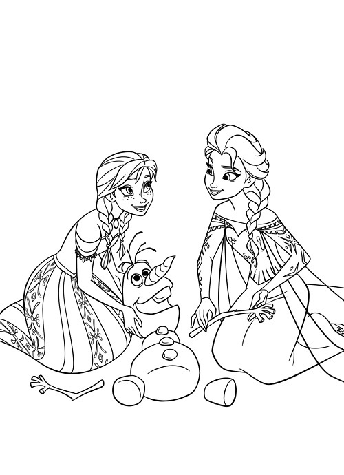 frozen anna face coloring pages