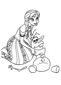 Coloring page frozen for kids
