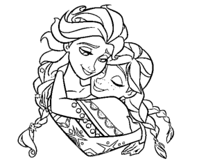Coloring page frozen for kids