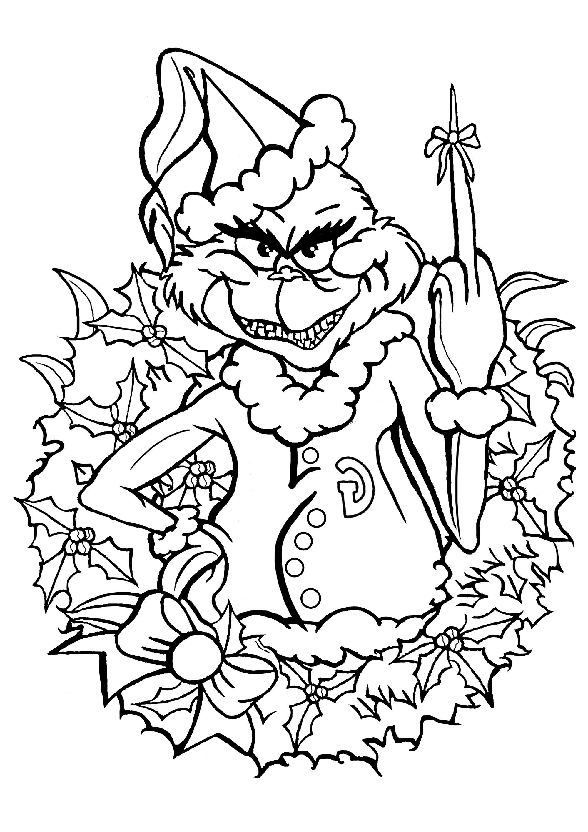 32 Grinch Coloring Pages Printable : Just Kids