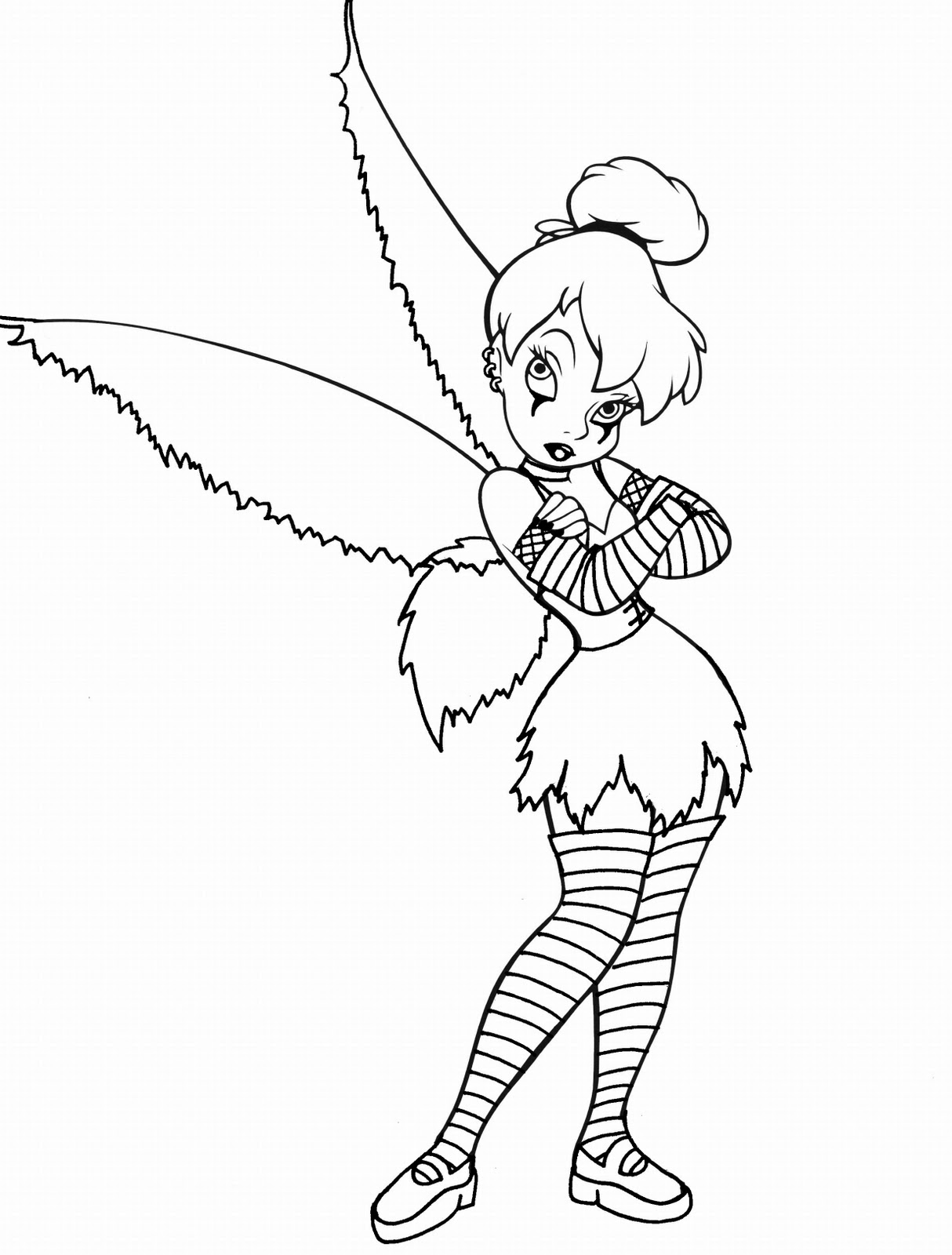tinkerbell halloween coloring pages