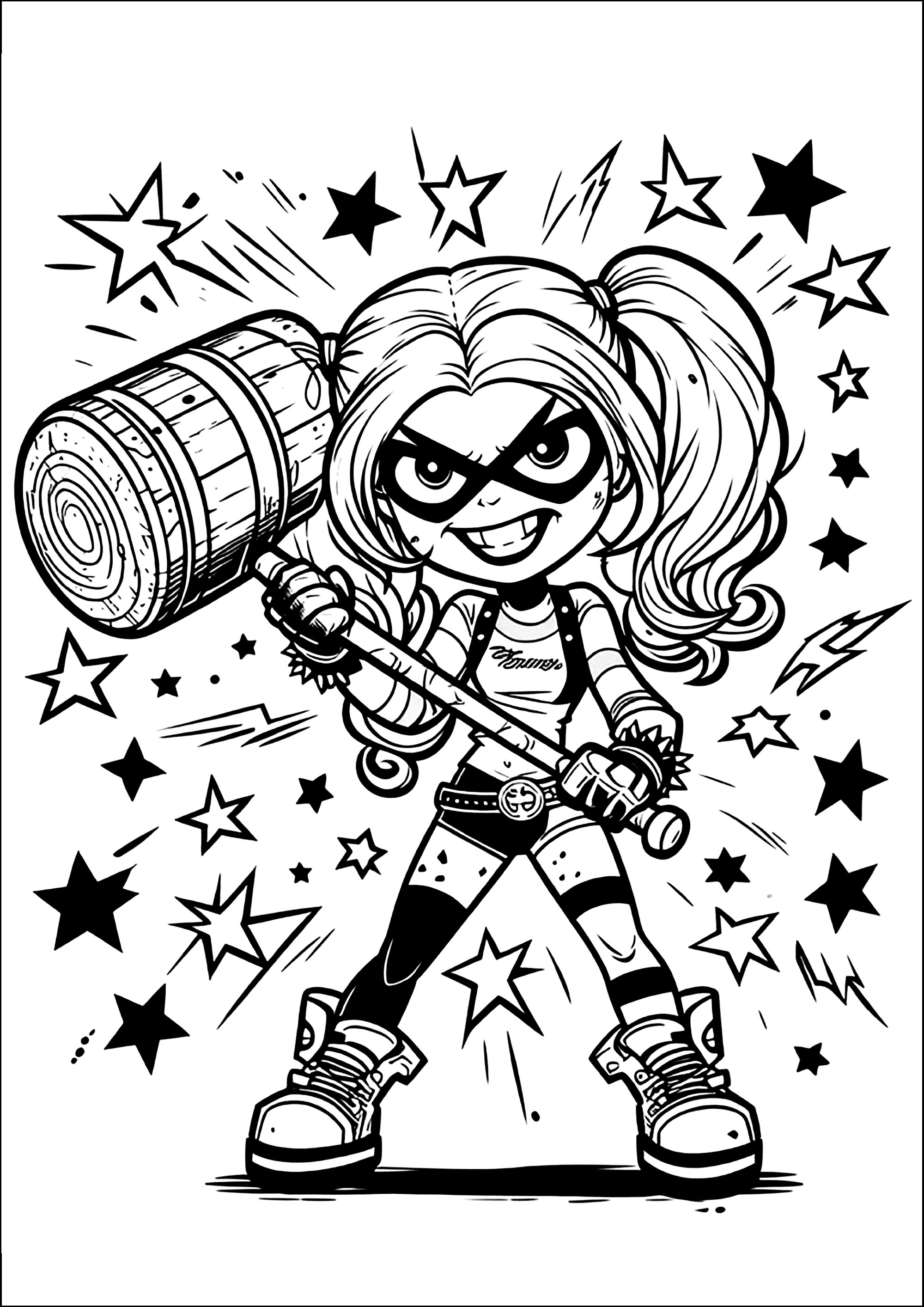 harley quinn coloring page