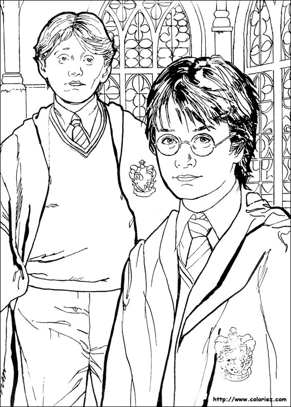 Coloriages-harry-potter-1 - Harry Potter Kids Coloring Pages