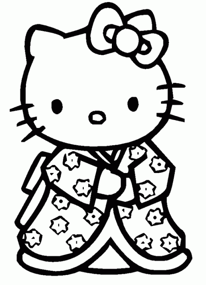 Free Printable Hello Kitty Coloring Pages for Adults and Kids 