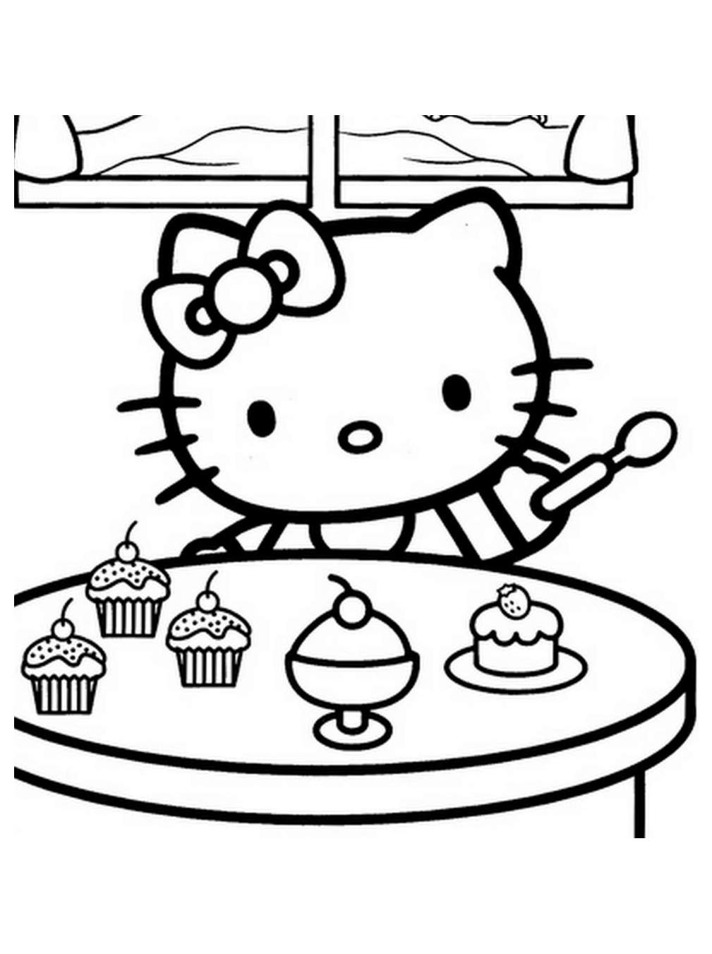 Hello kitty free to color for kids Hello Kitty Kids