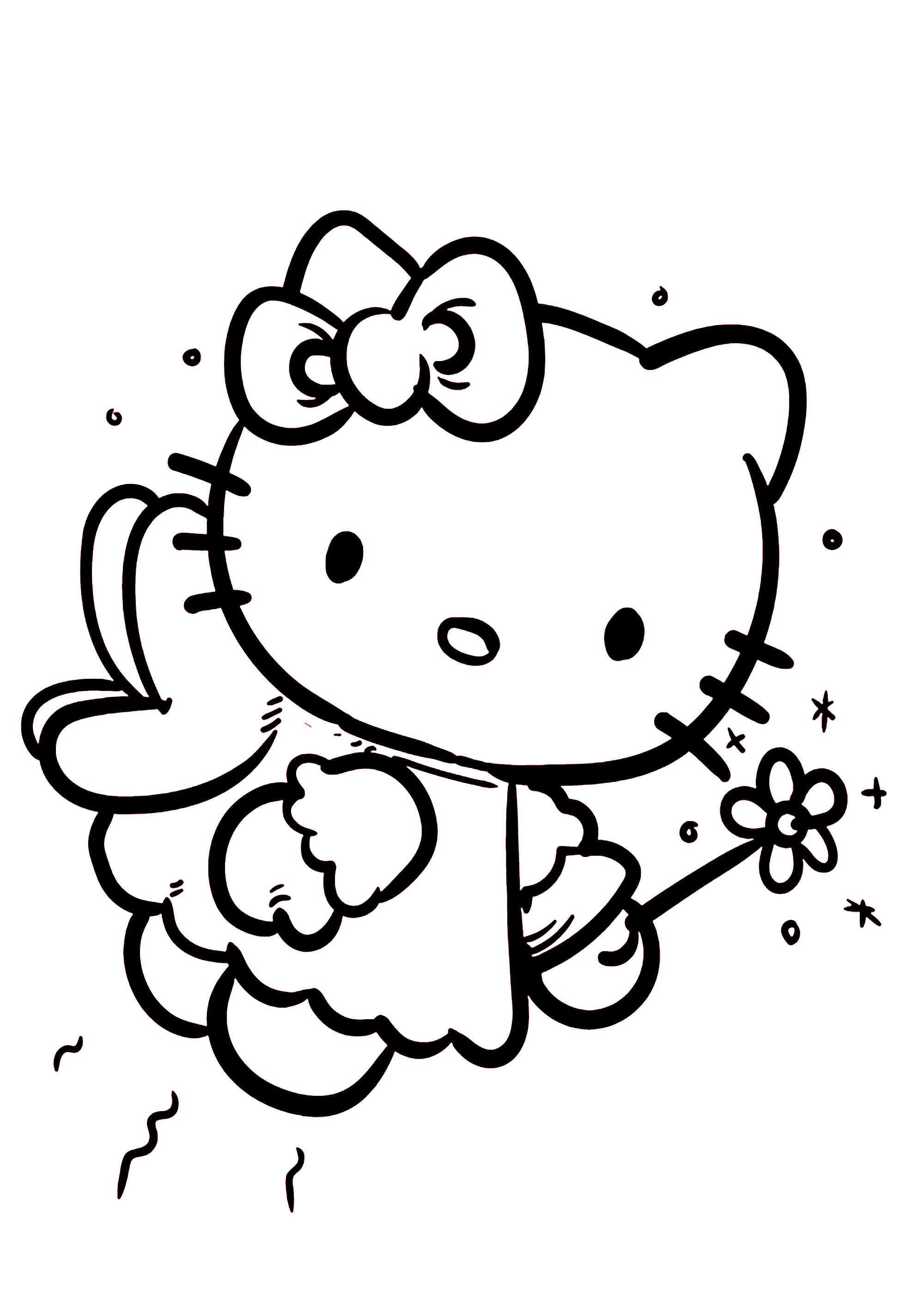 Hello Kitty as a pretty fairy flying in the sky - Hello Kitty Kids ...