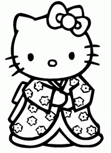free hello kitty coloring pages for kids