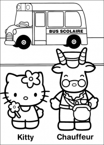 Hello Kitty - Free printable Coloring pages for kids