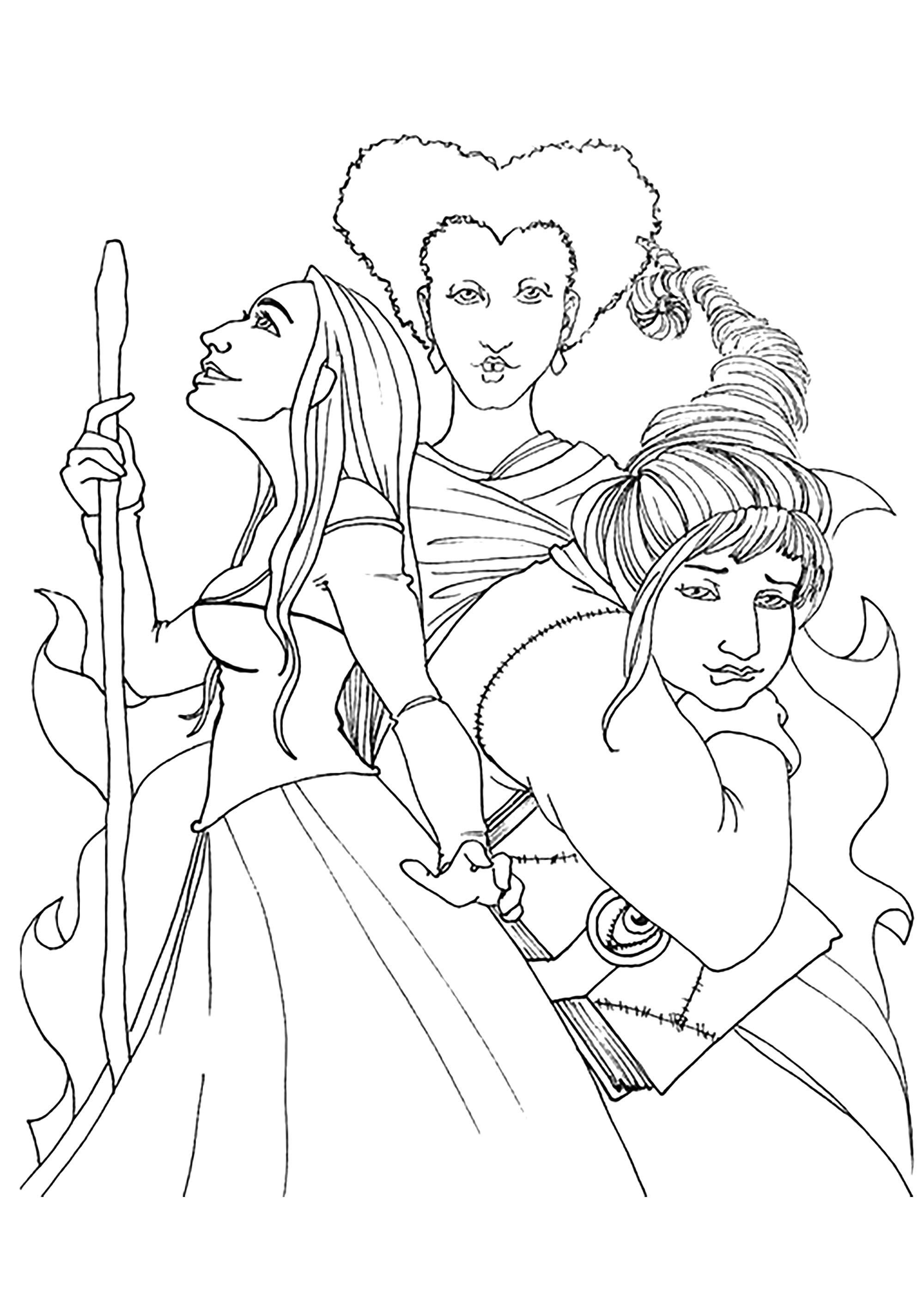 Hocus pocus free to color for children - Hocus Pocus Coloring Pages for ...