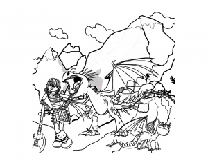 Dragons coloring pages for kids