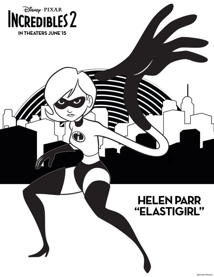 elastigirl coloring pages