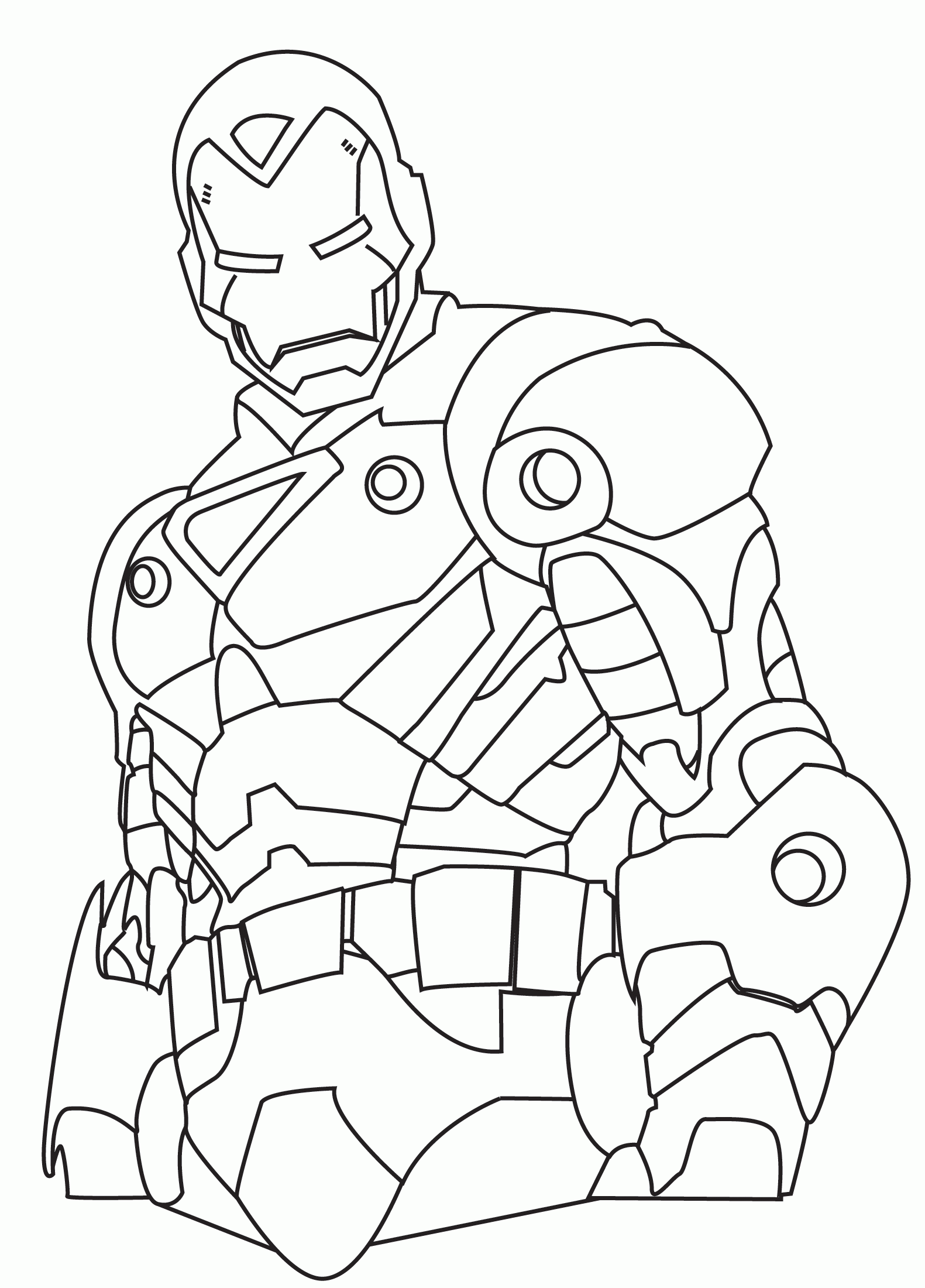 iron man sketch in color