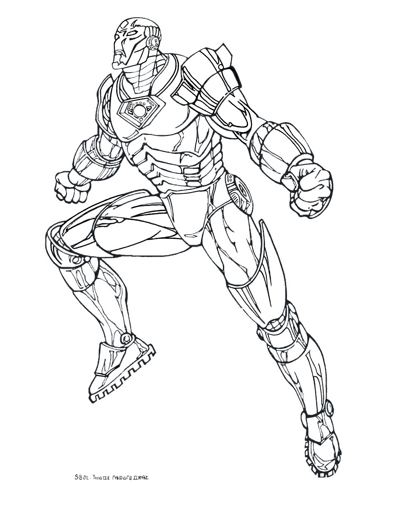 Iron man to color for children - Iron Man Kids Coloring Pages