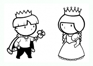 king and queen drawing easy