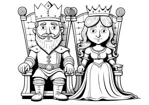 King And Queen Coloring Page