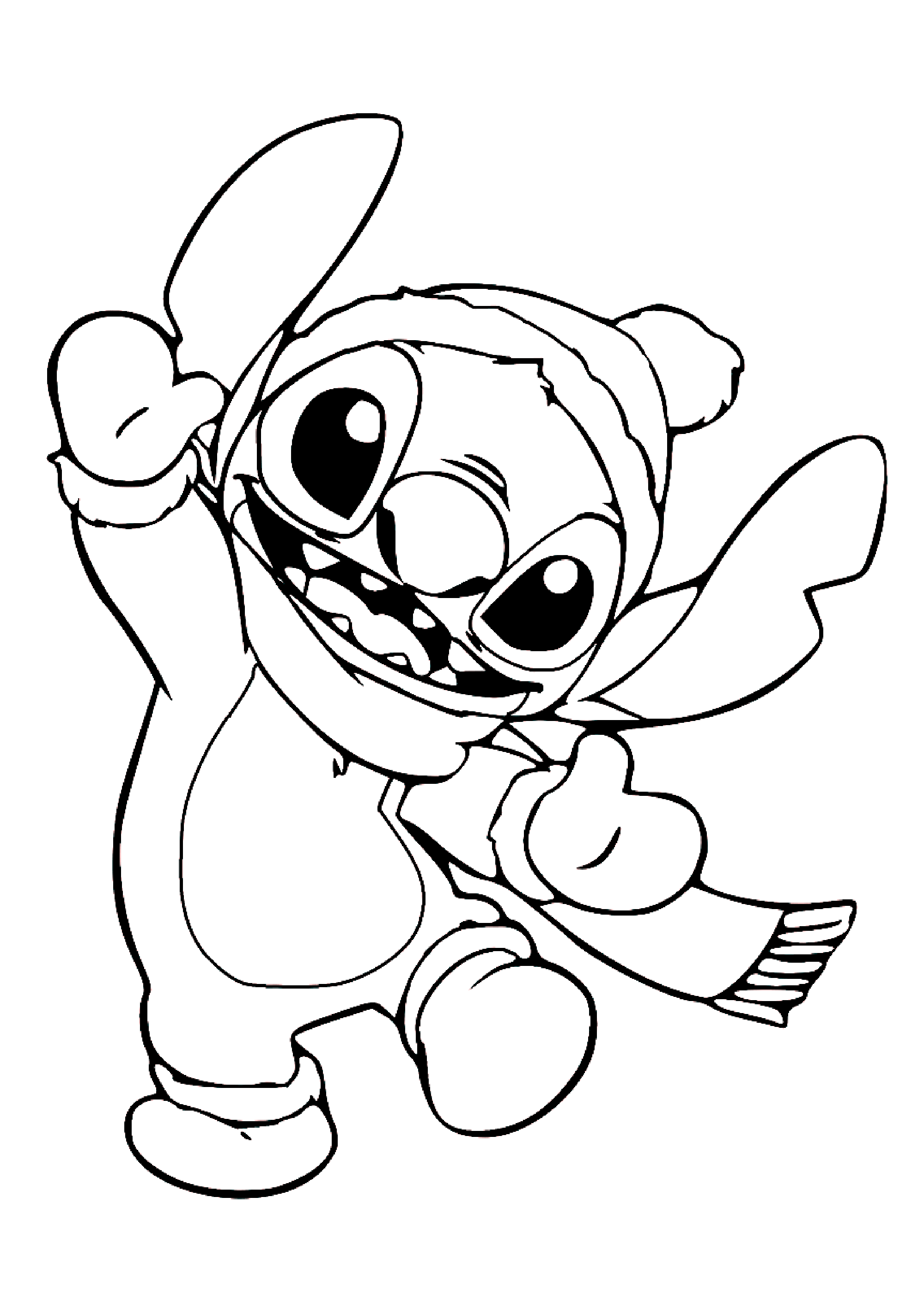 Drawing Lilo and Stitch to print to color