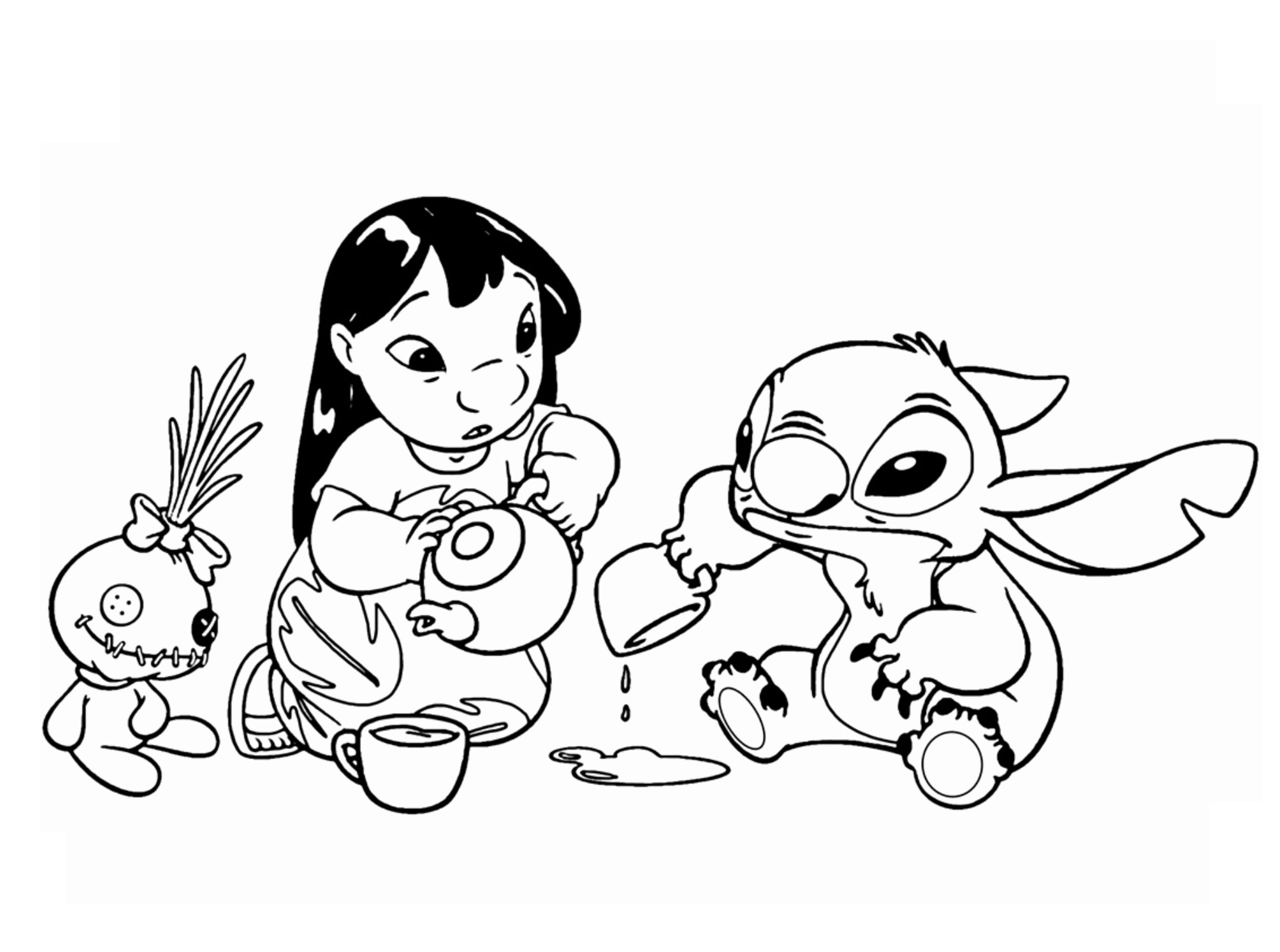 Lilo and Stitch Coloring Pages - ColoringAll