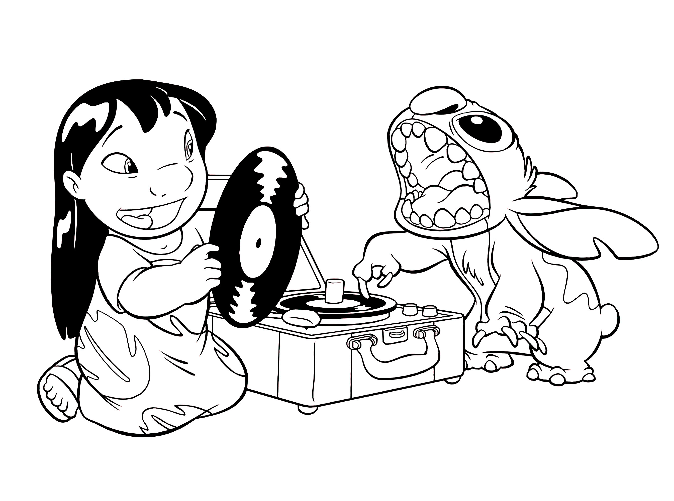 Lilo and Stitch coloring for children - Lilo and Stitch Kids Coloring Pages