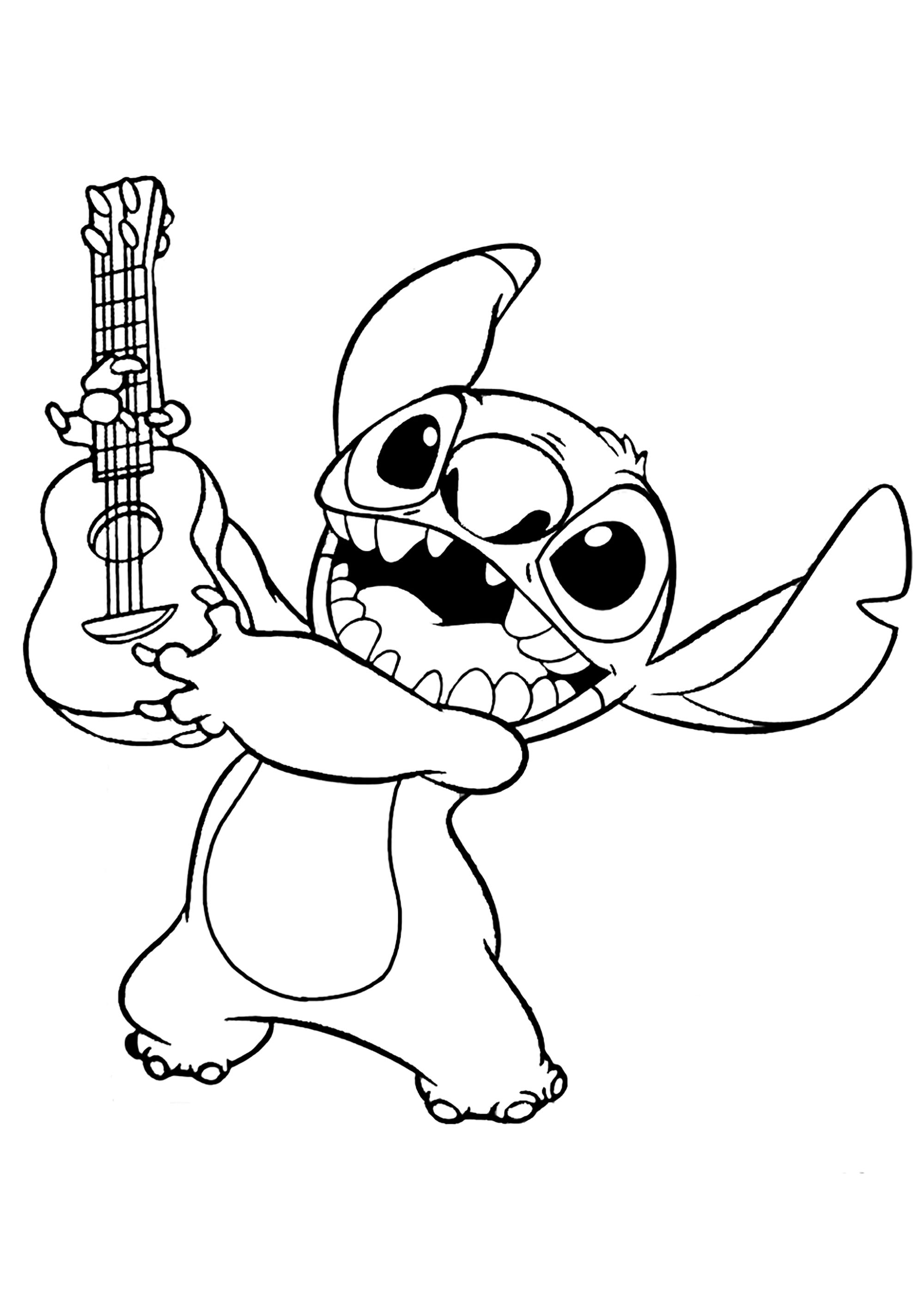 Fun coloring pages Lilo and Stitch to print and color