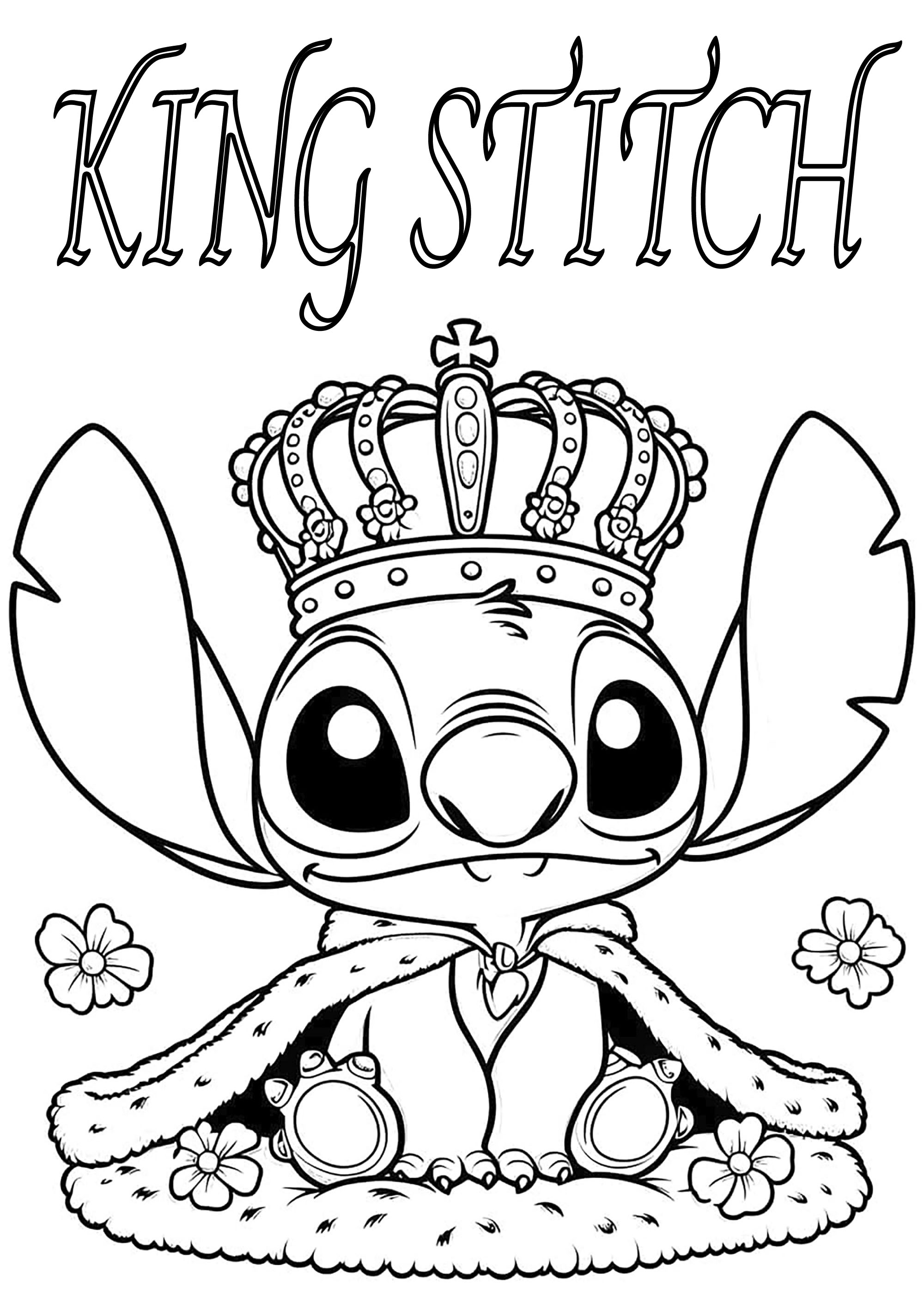 King Stitch - Lilo and Stitch Coloring Pages for Kids