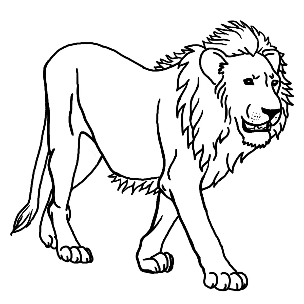 Download Lion free to color for children - Lion Kids Coloring Pages