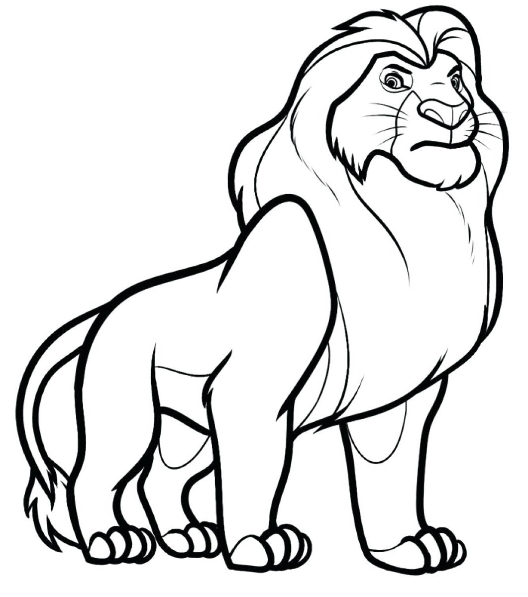 lion coloring page for toddler bubakidscom - free cute lion coloring ...