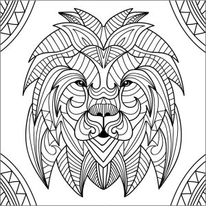 Lion head mandala 1