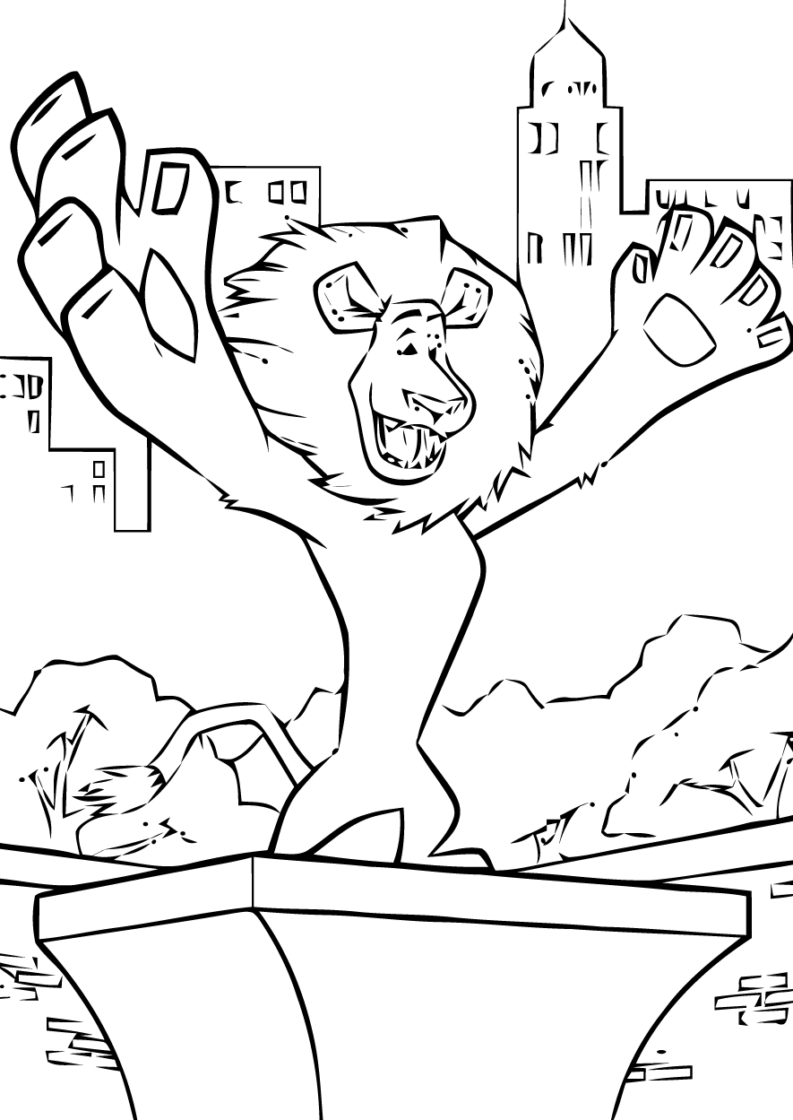 Madagascar coloring pages to print - Madagascar Kids Coloring Pages