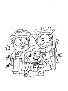 Three Kings coloring pages to download
