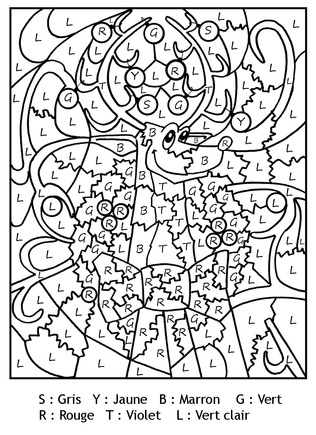 Free Magic Coloring coloring page to download : reindeer
