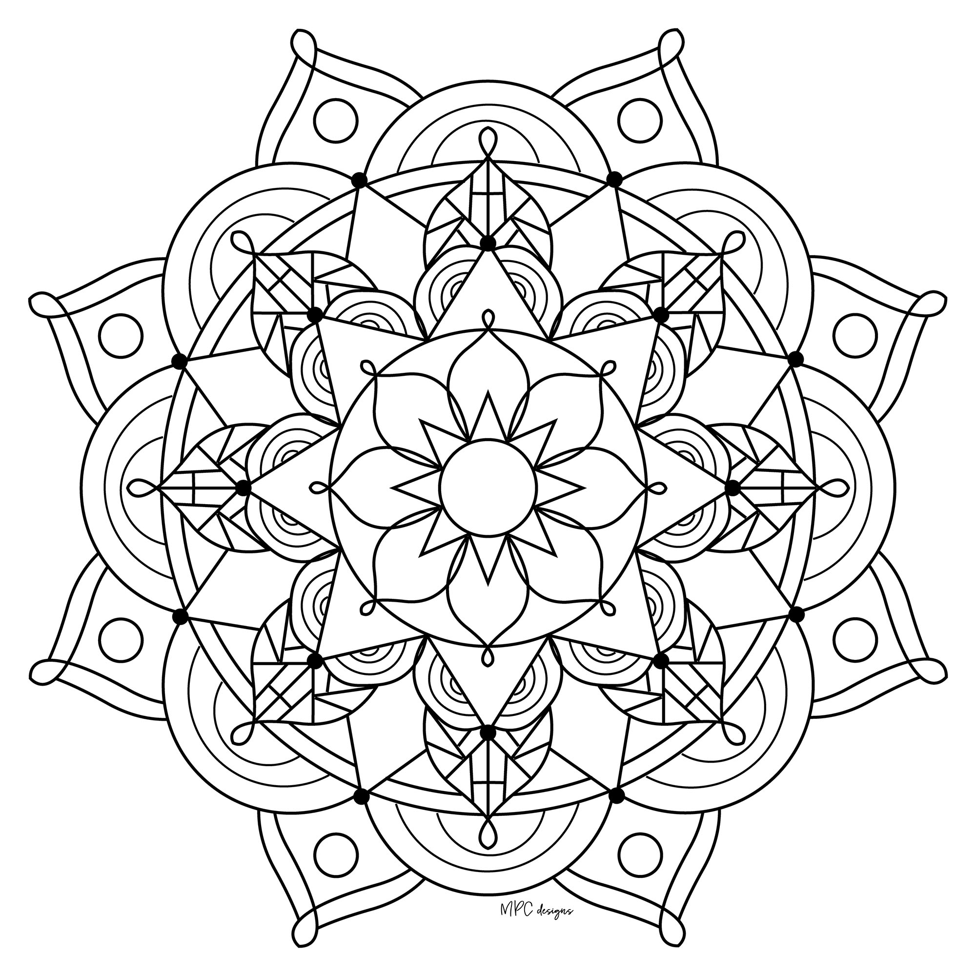 easy mandala coloring pages