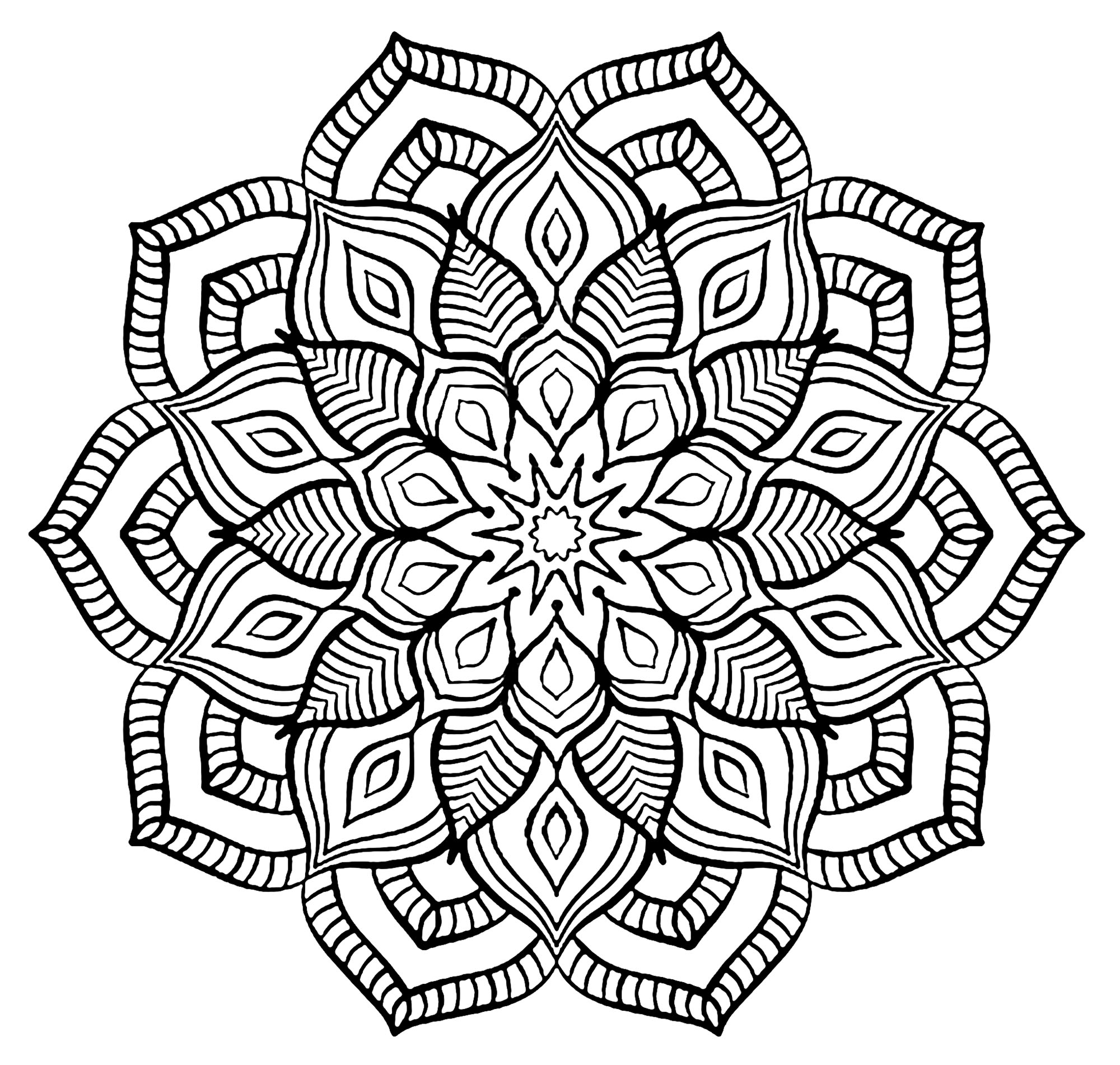 Cartoon Mandala Coloring Pages For Kids for Adult