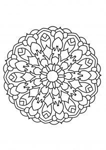 Mandala with thick lines