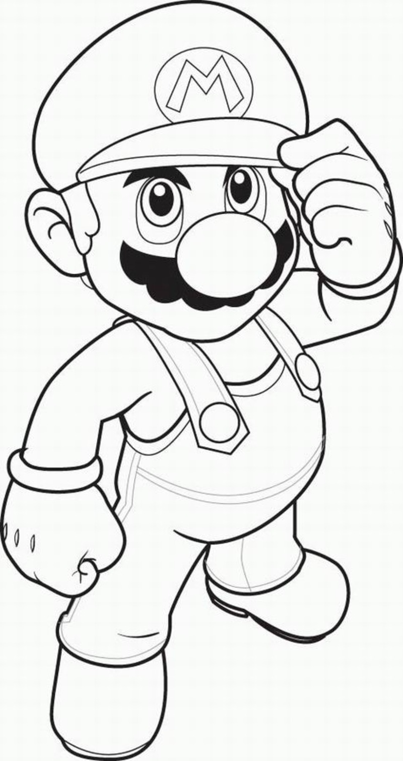 Coloring page : Mario.