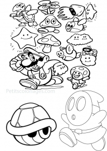mario characters coloring pages bowser