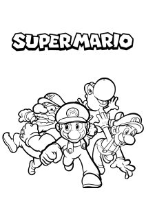 Super Mario Coloring Pages & Paper Crafts - Tree Valley Academy