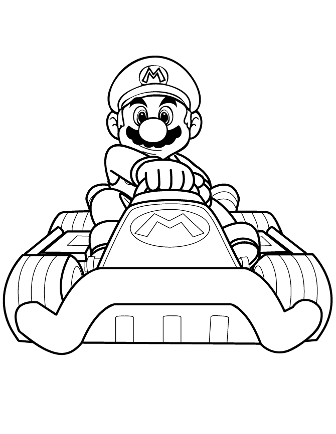 Free Mario Kart coloring pages Mario Kart Kids Coloring Pages
