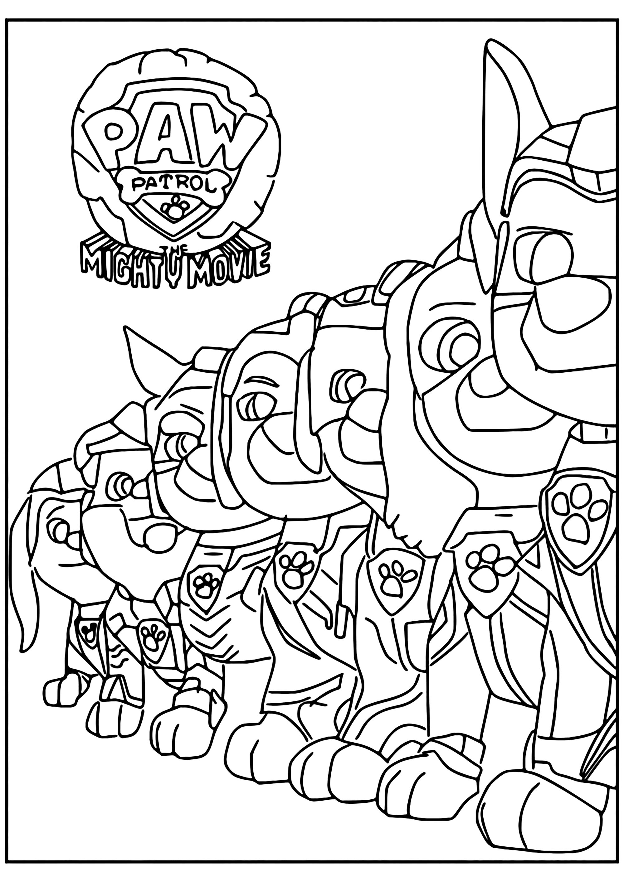 paw patrol super pups coloring page