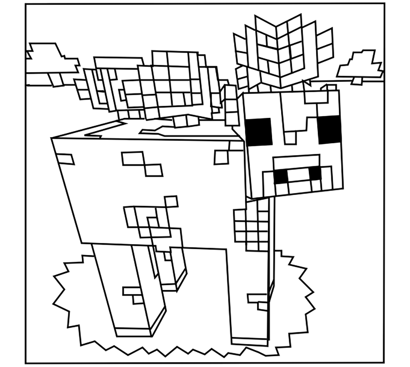 Minecraft coloring pages for kids Minecraft Kids Coloring Pages