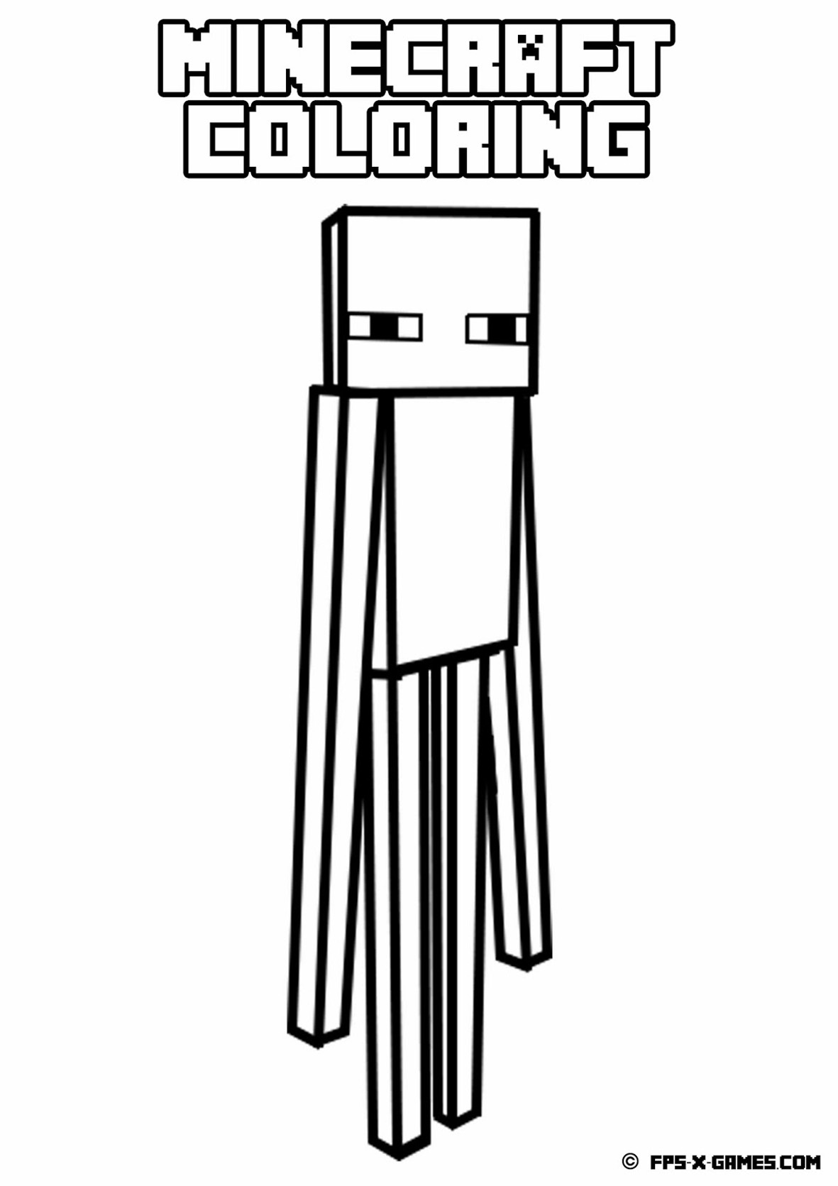 Download Minecraft to print for free - Minecraft Kids Coloring Pages