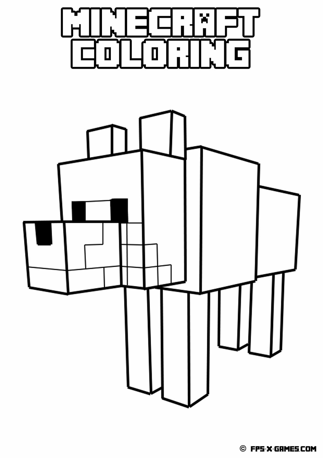 cute easy cute minecraft coloring pages