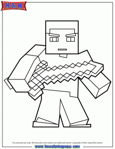 Minecraft Free Printable Coloring Pages For Kids