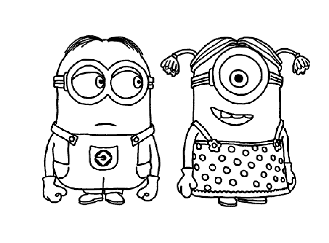 Free Minions coloring page to for children