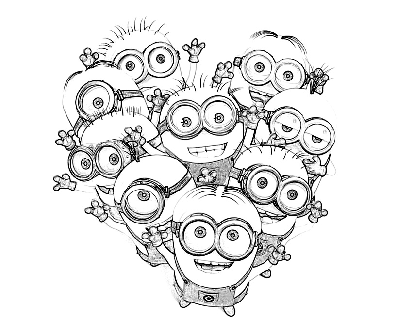 Minion Kevin coloring page | Free Printable Coloring Pages