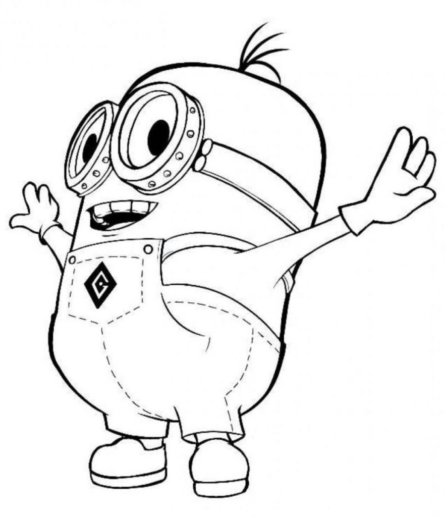 Get your crayons and markers ready to color this Minions coloring page