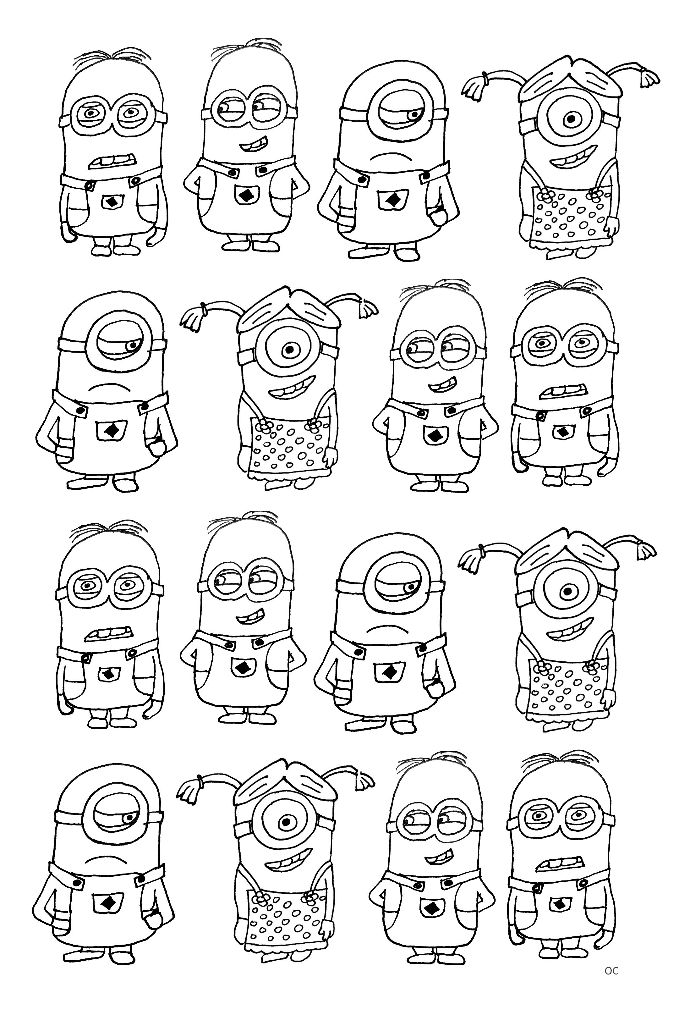 Minions coloring pages for kids Minions Kids Coloring Pages