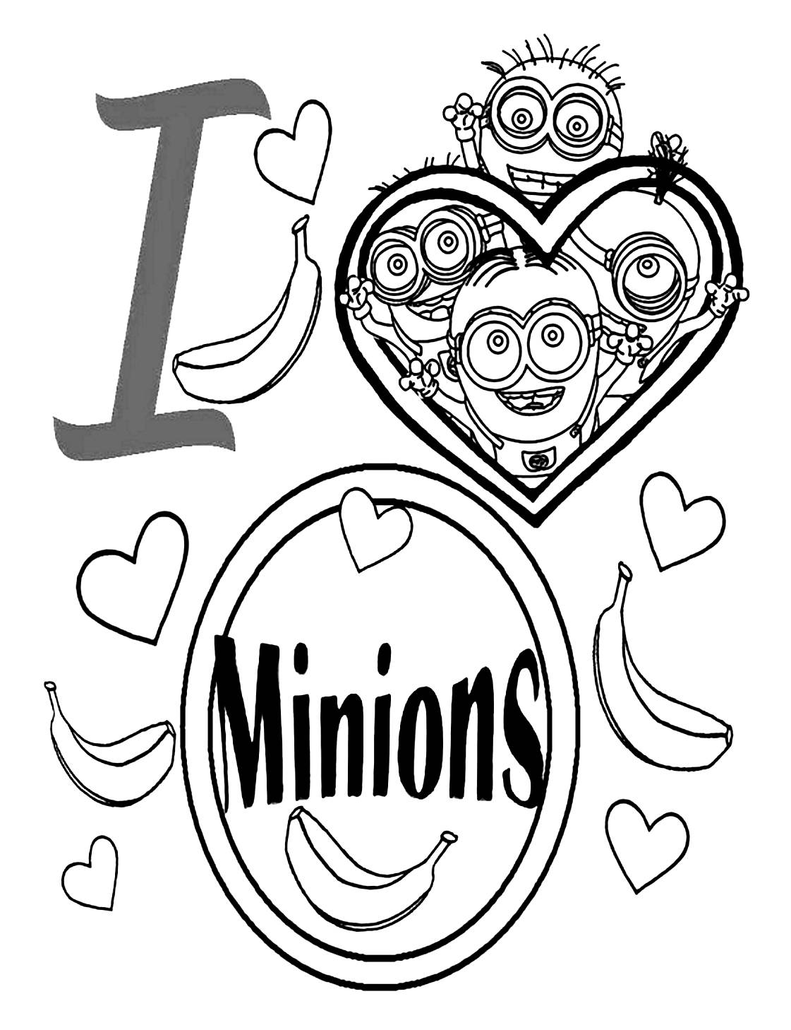 Simple Minions coloring page
