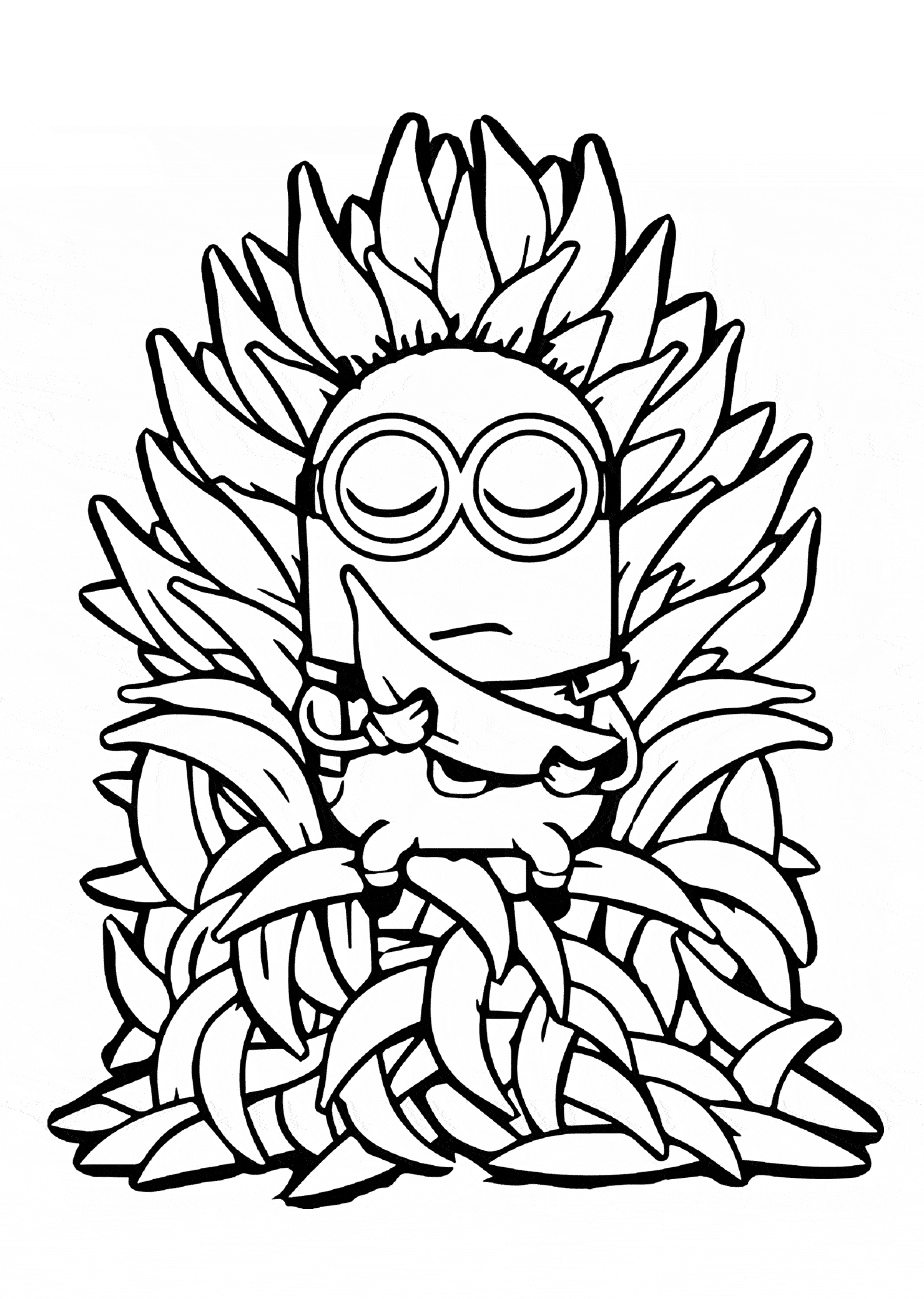 Super simple Minions coloring page
