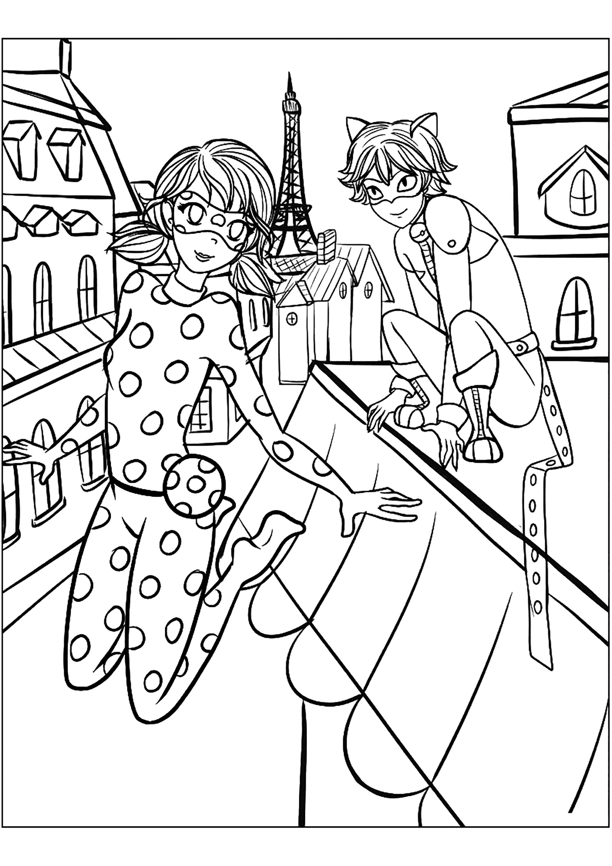 Download Miraculous Lady Bug Free To Color For Children Miraculous Ladybug Kids Coloring Pages