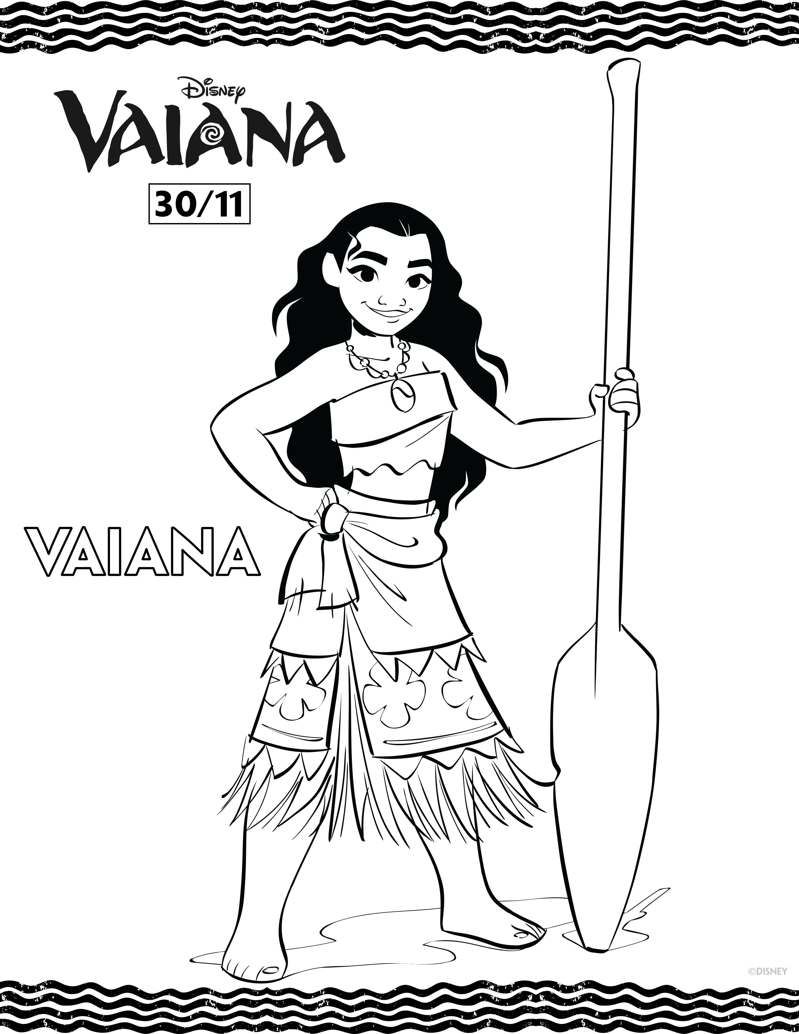 Vaiana (Disney / Pixar) picture to print and color - Moana Kids Coloring  Pages